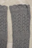 Pointelle Knit Slouch Socks Grey